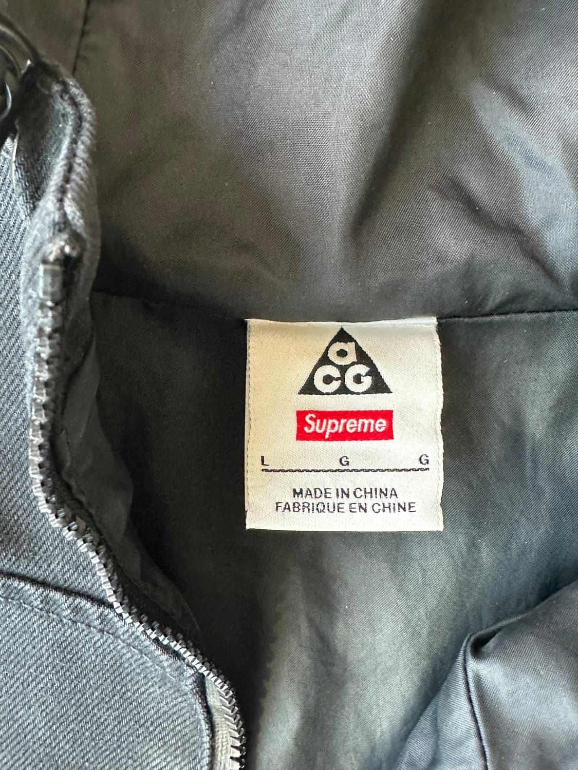 슈프림 x 나이키 ACG 데님 풀오버 블랙 L 상품이미지3