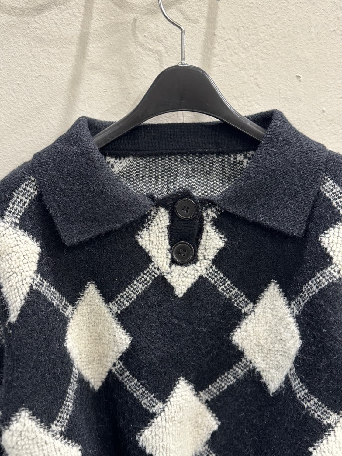 japan vintage 패턴 크롭니트 상품이미지2