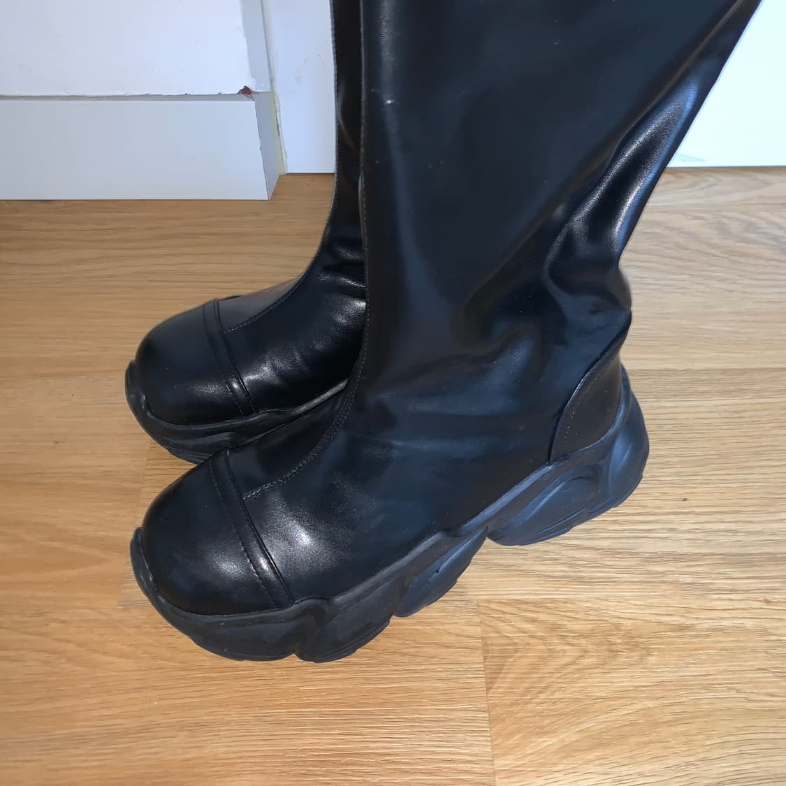 leey 엘이이와이 플랫폼 하이 롱 부츠 상품이미지6