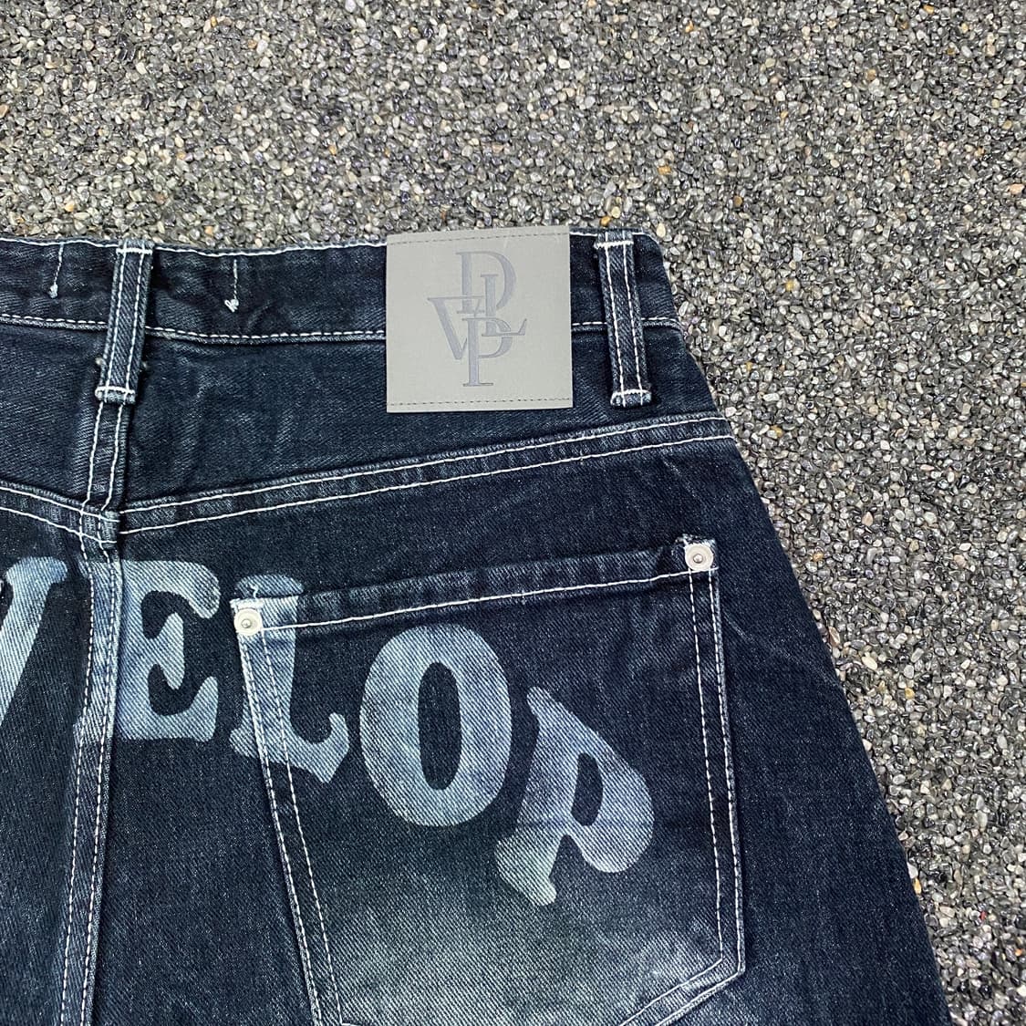 빈티지 디벨롭 힙 레터링 워싱 데님 팬츠 B3626 상품이미지5