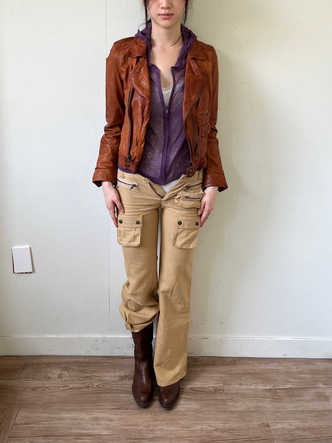 90’s Hisun 레더 자켓 상품이미지8