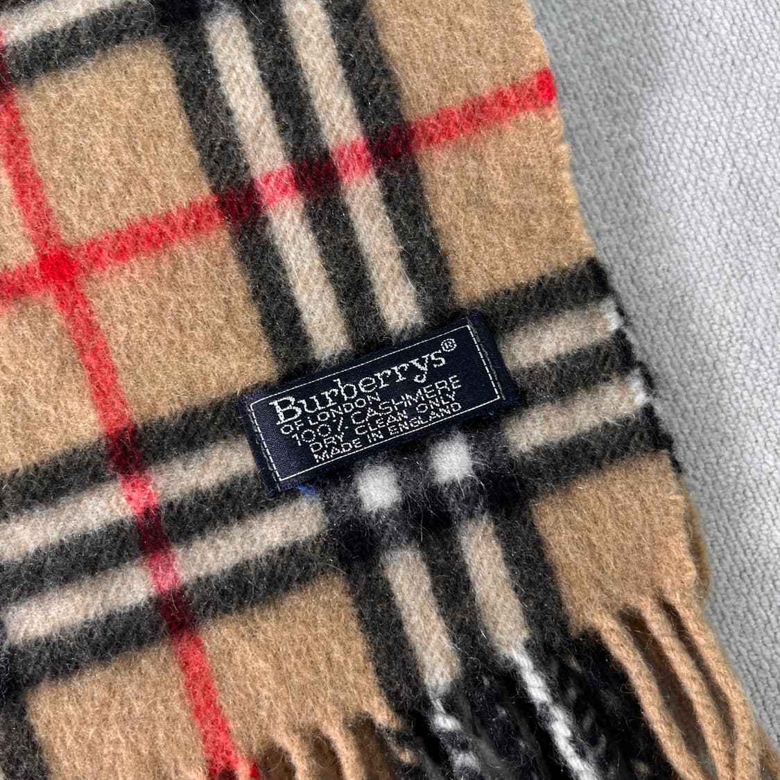 버버리 노바체크 캐시미어 베이지 머플러 상품이미지3