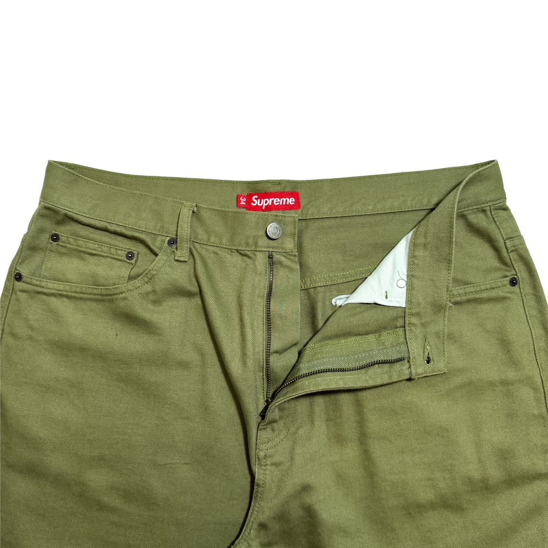 슈프림 배기 데님 팬츠 그린 상품이미지4