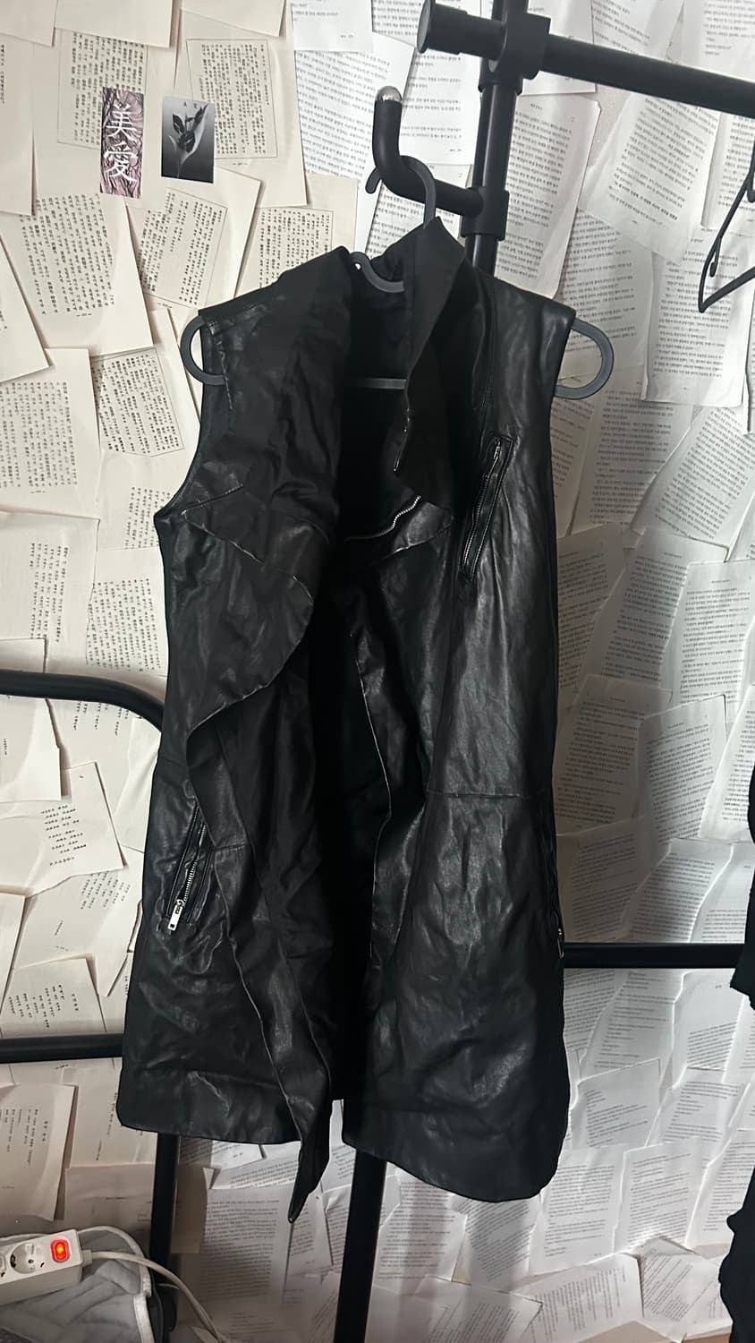 릭오웬스 하이넥 레더 가디건 상품이미지3