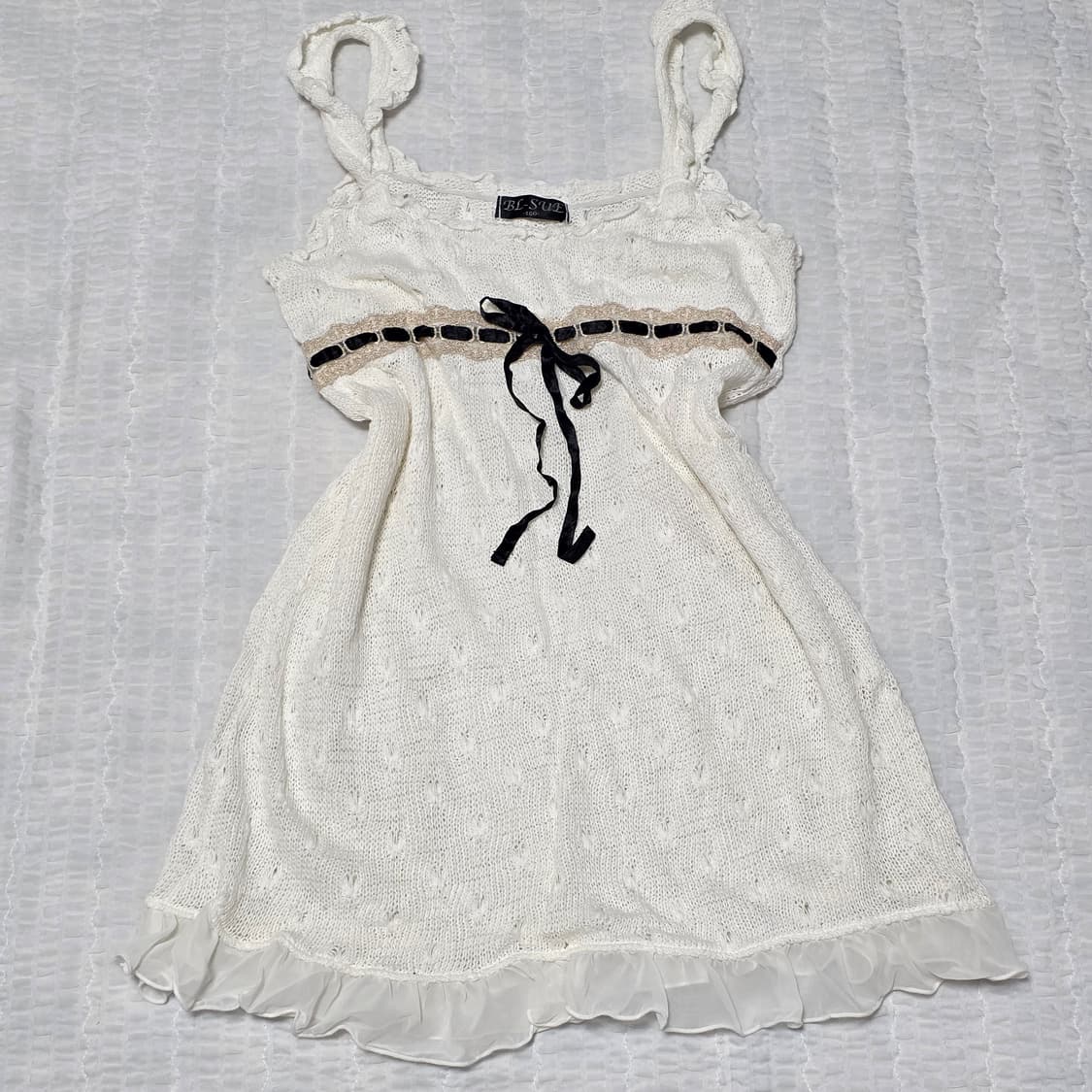 로맨틱 히메라떼갸루 핀터깔 니트 슬리브리스 상품이미지1