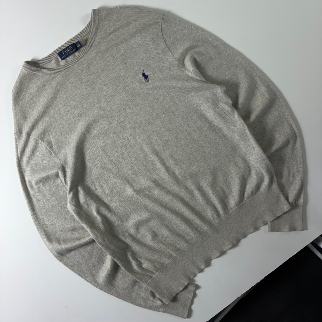 Polo  폴로 랄프로렌 자수 코튼캐시미어 그레이 니트  상품이미지2