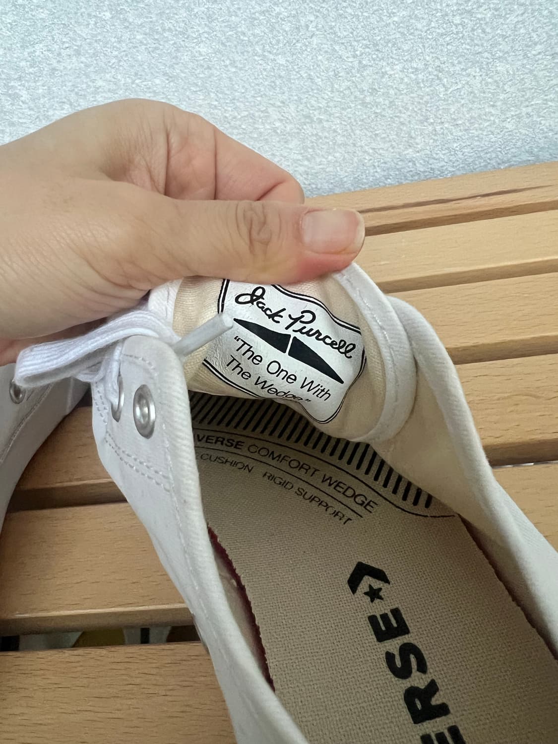 컨버스 잭퍼셀 화이트 스니커즈 (240mm) 상품이미지4