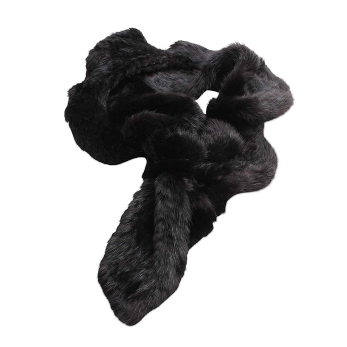 문배트 블랙 니팅 밍크 퍼 넥 워머 상품이미지2