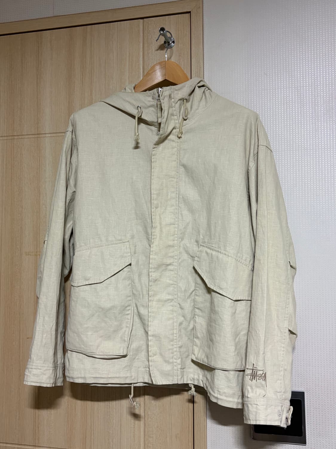 스투시 왁스드 린넨 숏파카 상품이미지1