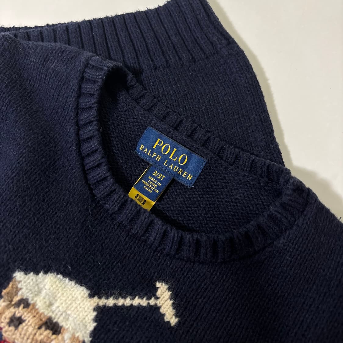 3T 폴로키즈 네이비 베어포니자수 면니트 상품이미지4