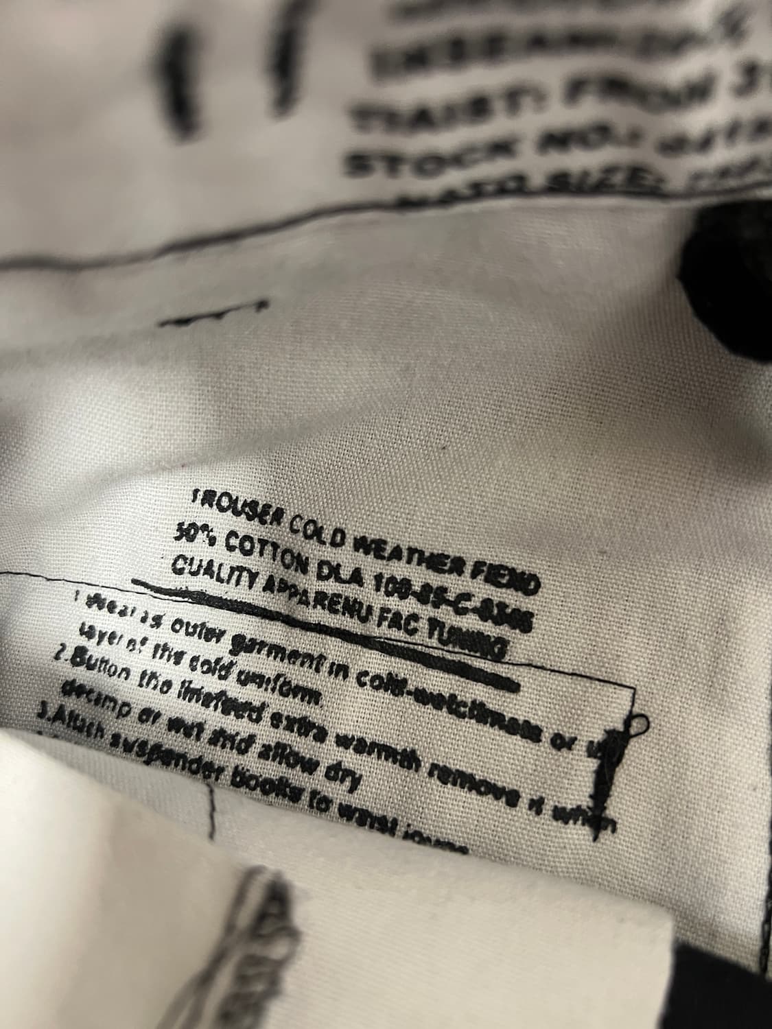  [M] M65 복각 필드 팬츠 블랙 미디움 레귤러 상품이미지5