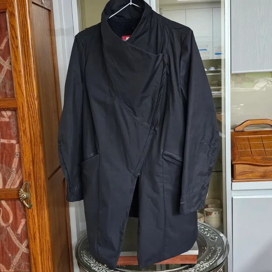 55~66나이키 정품 여성 비대칭 집업 바람막이 롱 재킷 상품이미지5