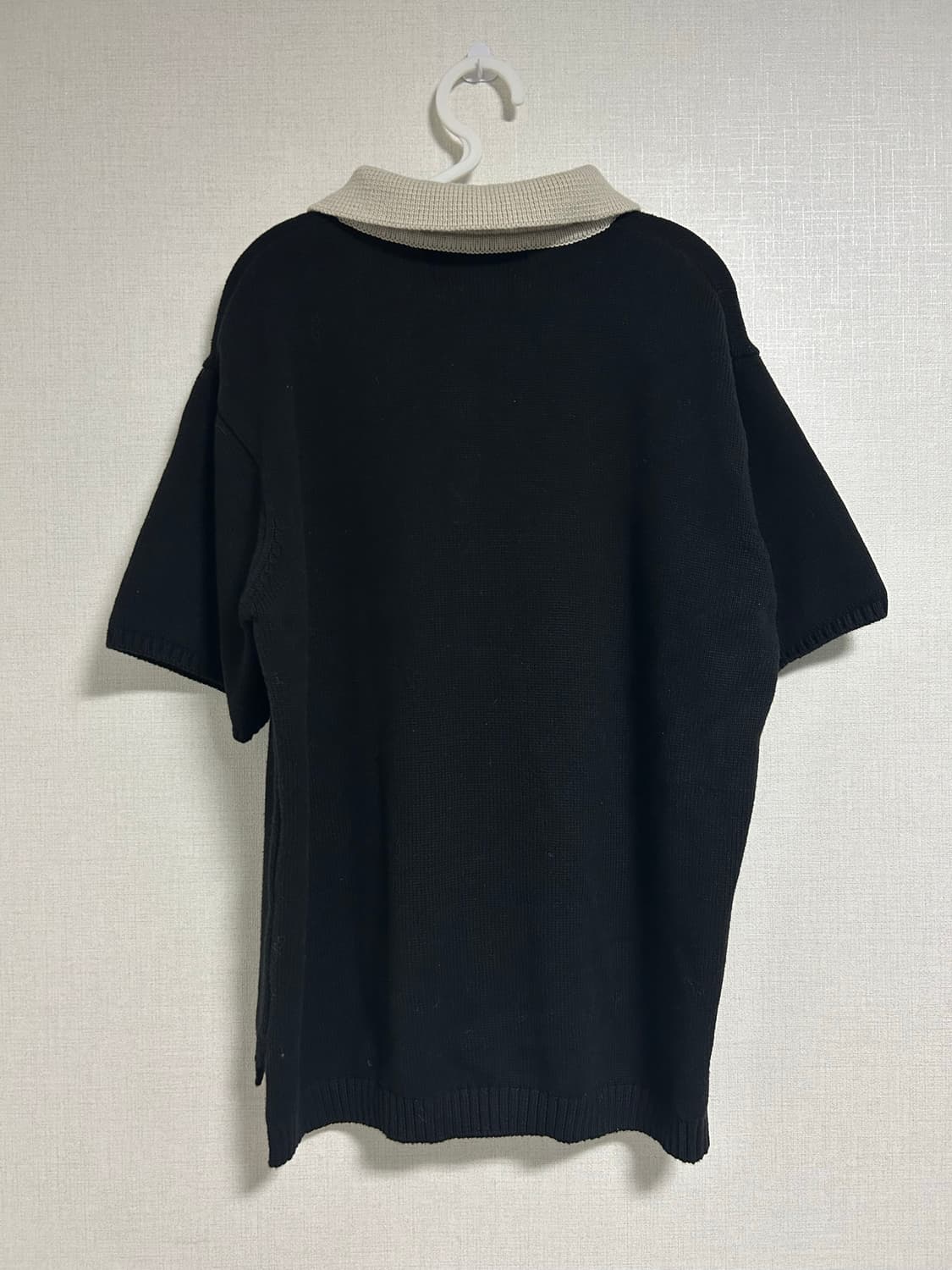 세터 나폴리 소프트 코튼 폴로 니트 리조트 반팔 피케 카라 니트 블랙 M 상품이미지10