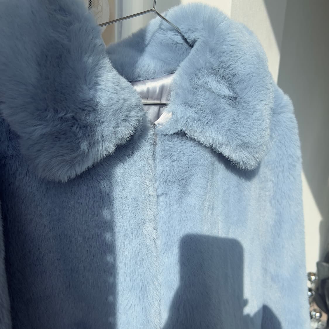 블루 보들 카라 퍼 자켓 상품이미지2