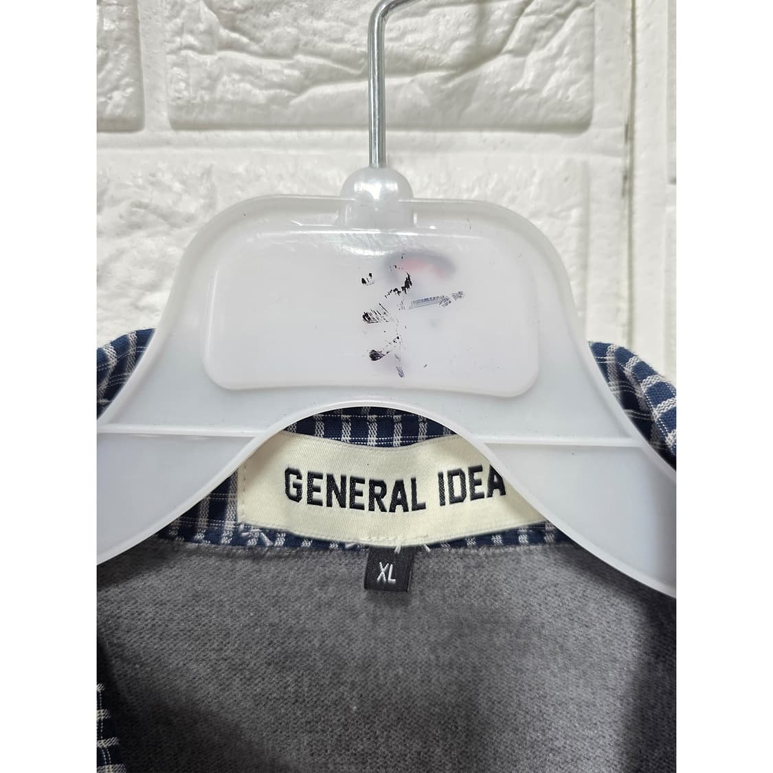 택포_ 25s GENERAL IDEA 셔츠 배색 가디건 XL 상품이미지2