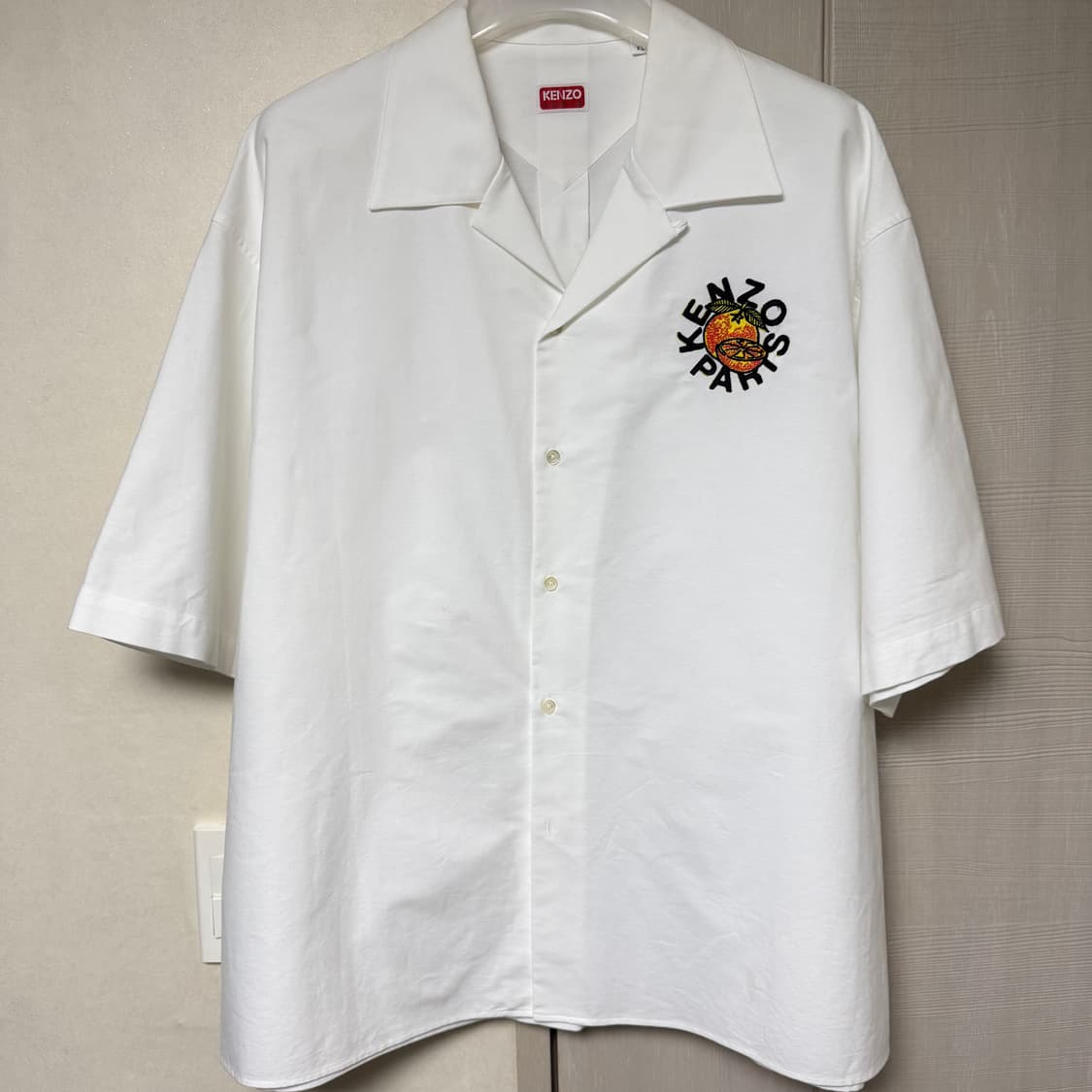 겐조 화이트 자수 오버셔츠 XL (한글택⭕️ 분더샵 구매) 상품이미지4