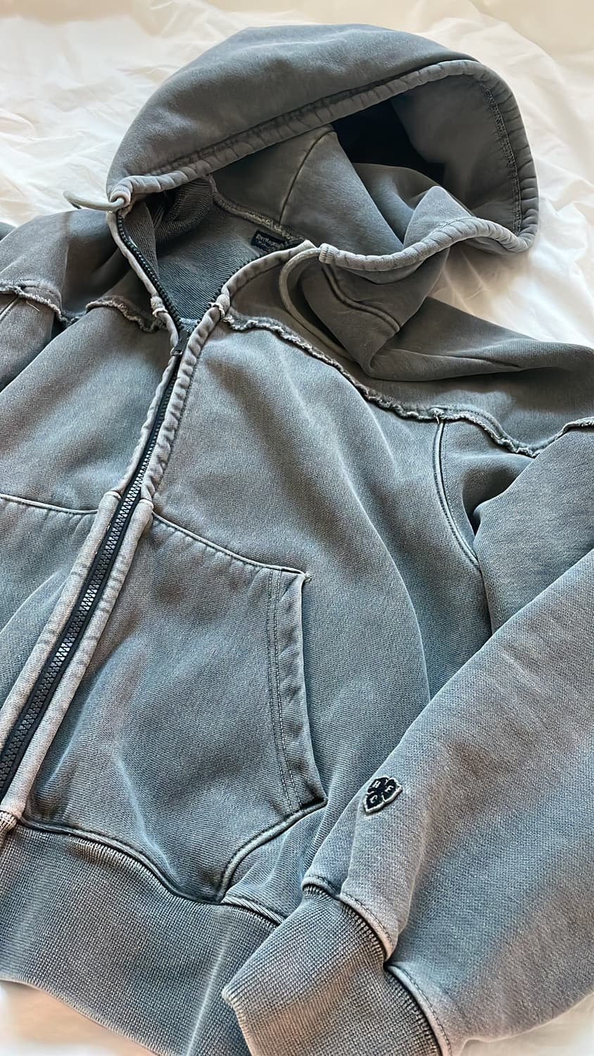 헤리티지플로스 221 피그먼트 후드 집업 상품이미지3