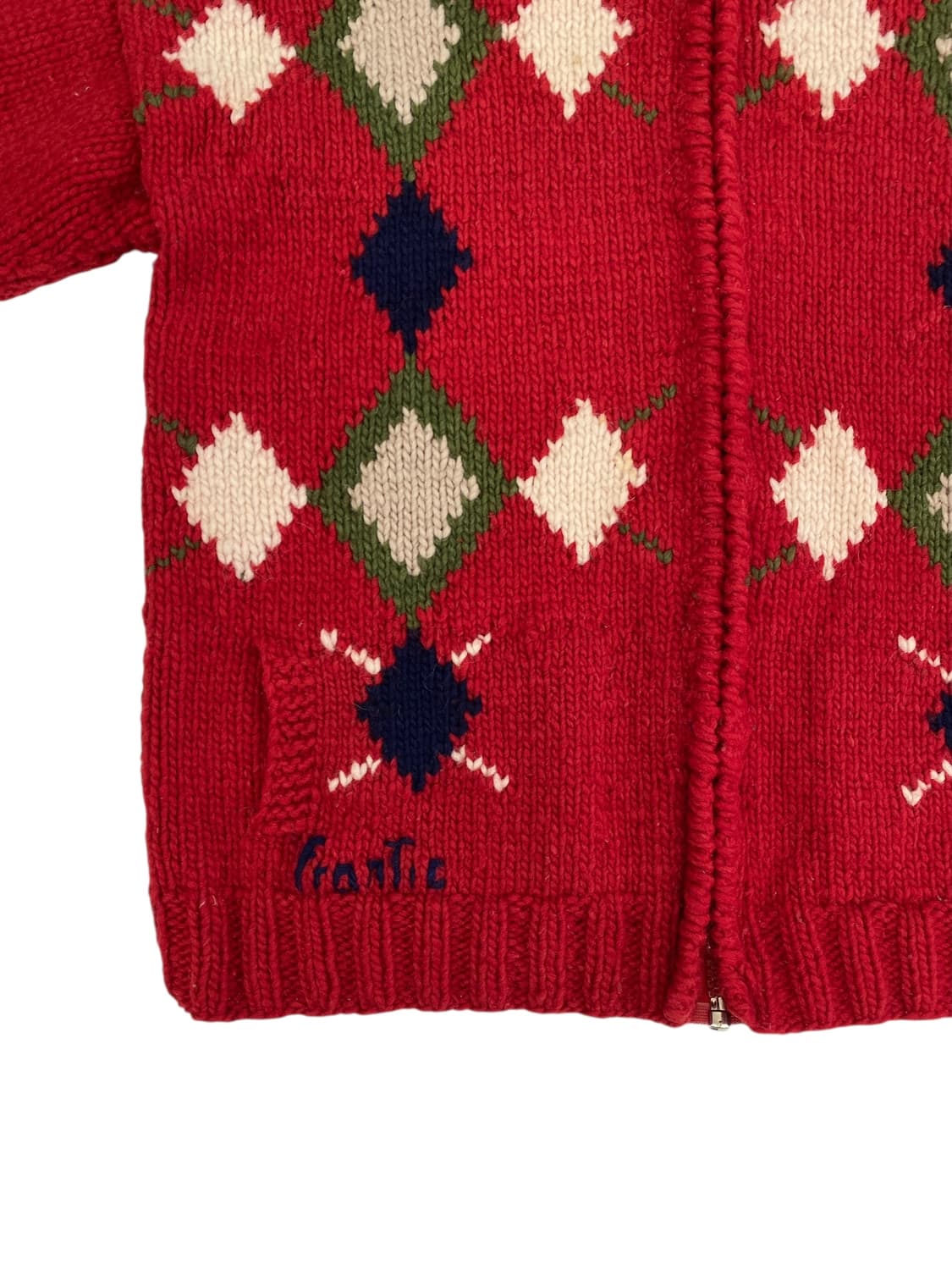 Frantic 핸드니트 울 지퍼 스웨터  상품이미지5