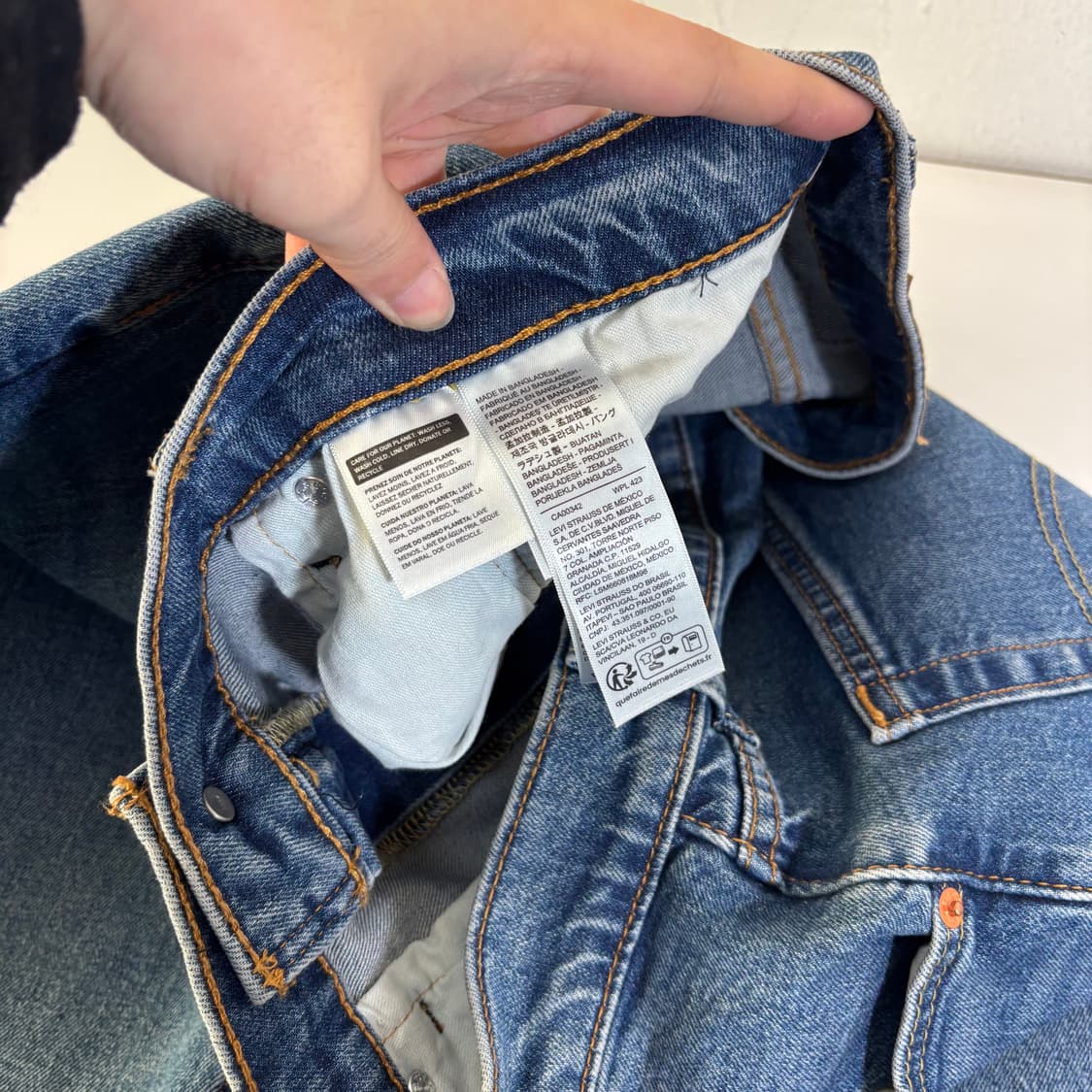 XL 36 리바이스505 레귤러일자핏 연청워시드 데님팬츠 상품이미지6