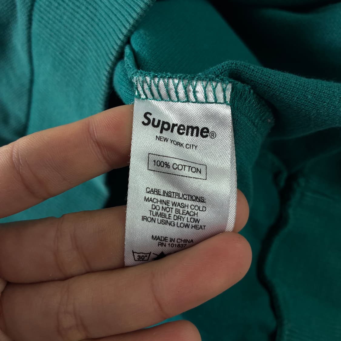 Supreme  슈프림 코튼 스몰박스 그린 맨투맨  상품이미지5