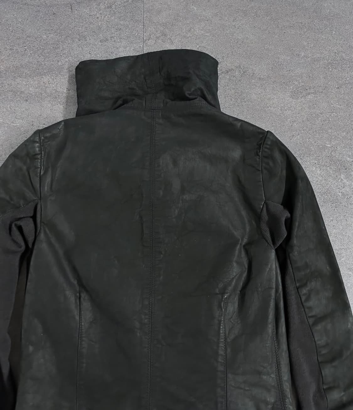 릭오웬스 사선 하이넥 드레이프 자켓 38 블랙 상품이미지4