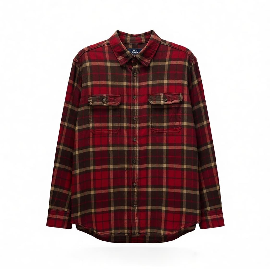 USA VINTAGE 타탄체크 헤비 플란넬 셔츠 워크포켓 디테일 레드 상품이미지1