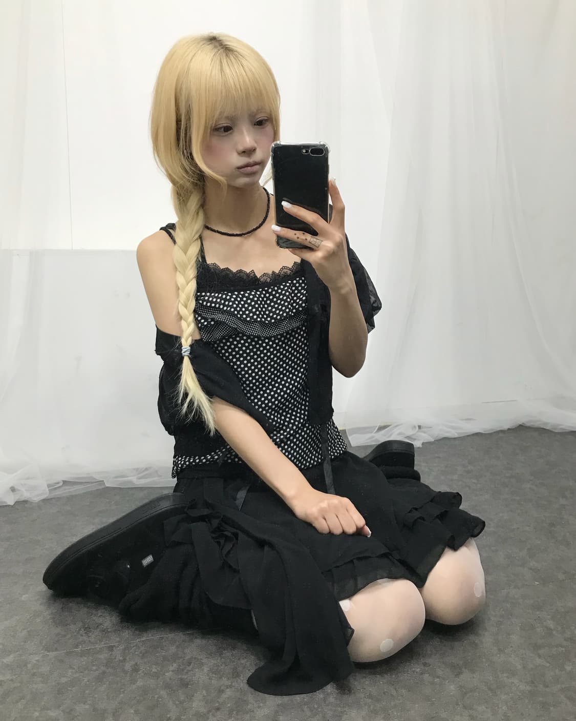 ✿블랙 도트 레이스 페어리 set ✿ 상품이미지1