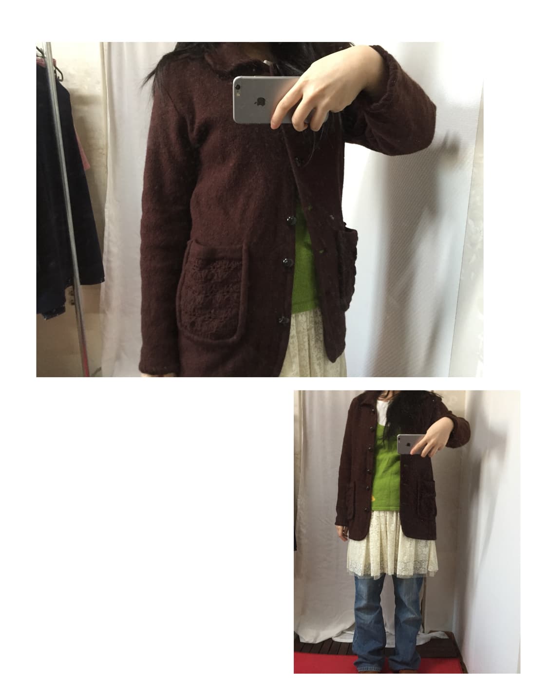 vintage brown crochet cardigan 상품이미지3