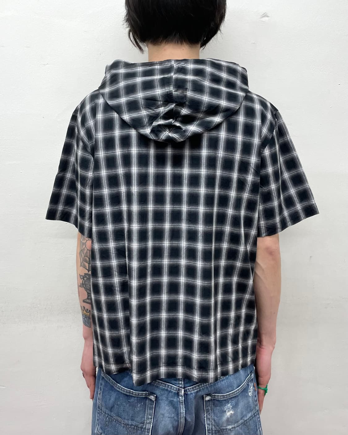 Retro Star Checkered Hoodie T-Shirt  상품이미지2