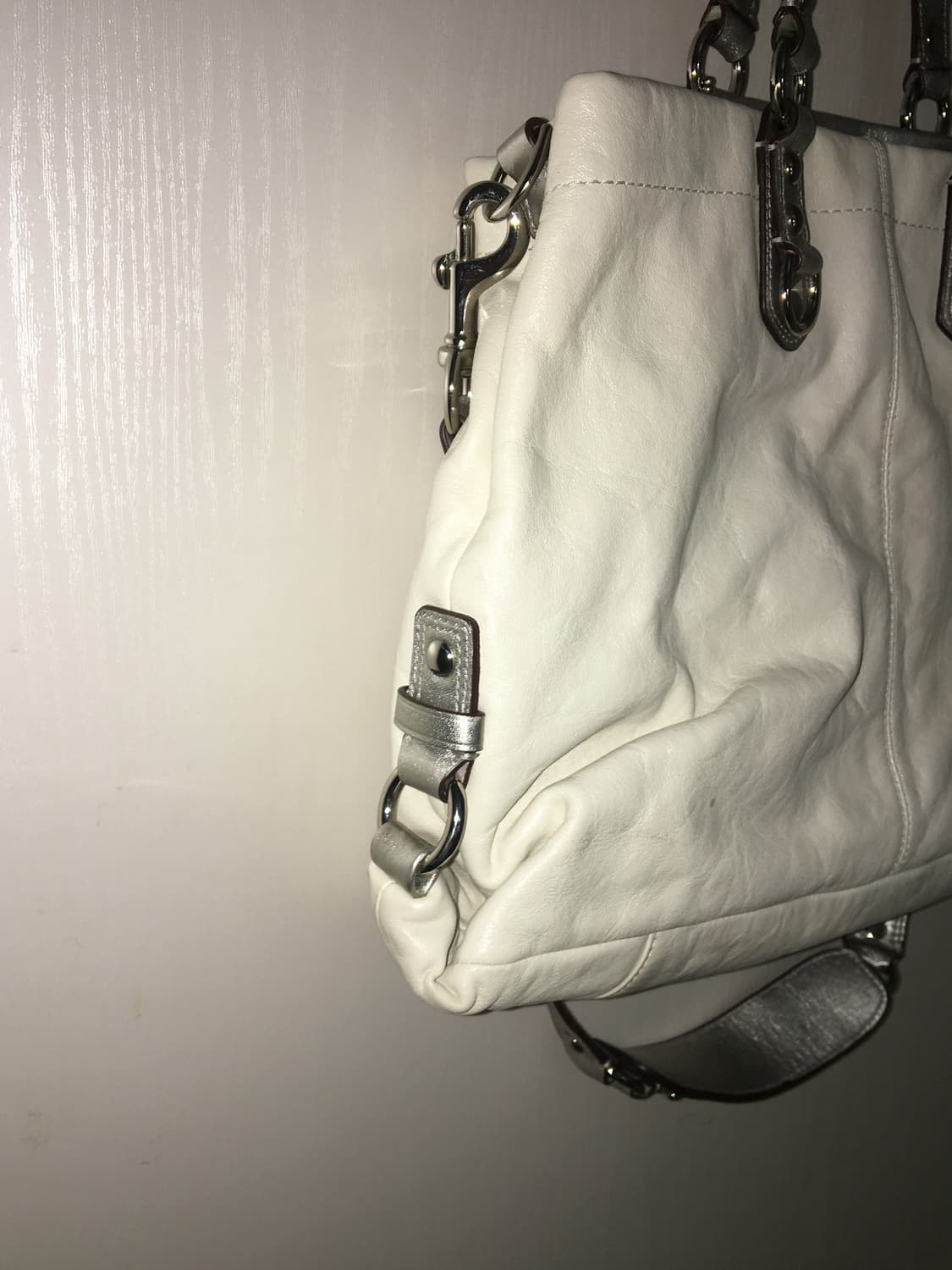 Coach vintage ivory &silver shoulder bag 상품이미지7