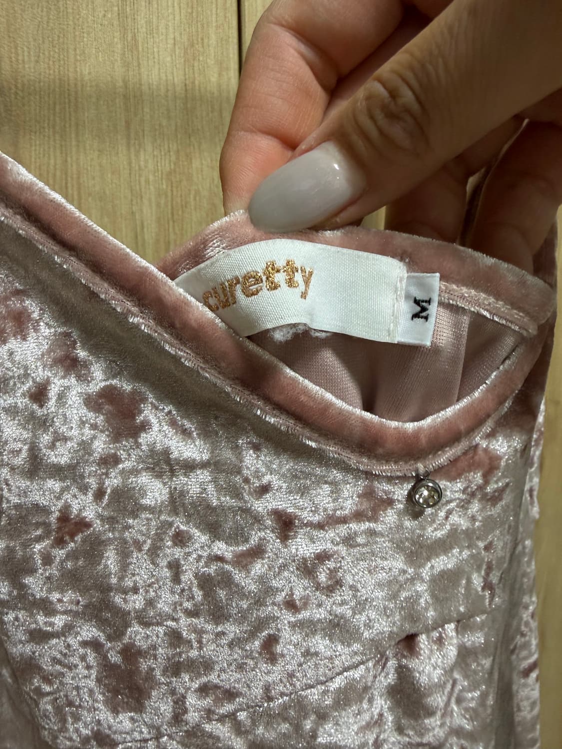 curetty 벨벳 민소매 원피스 상품이미지5