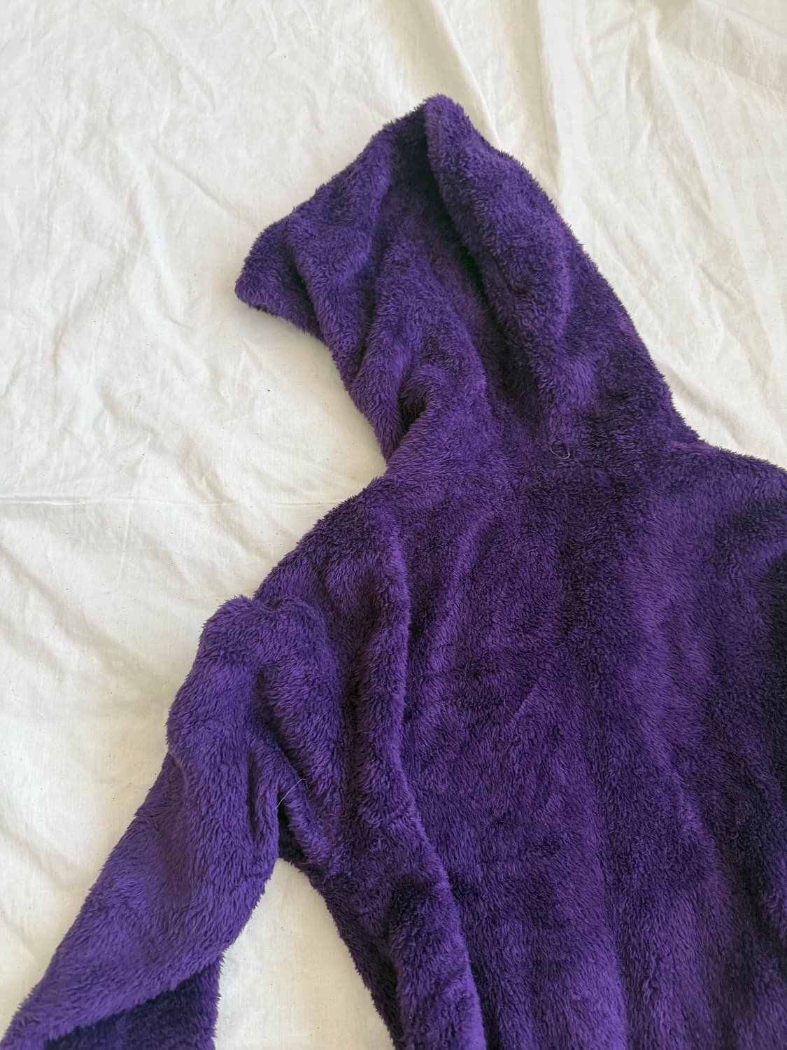 레이디 데이지 퍼플 y2k 하이틴 슬림핏 퍼 후리스 집업 상품이미지5