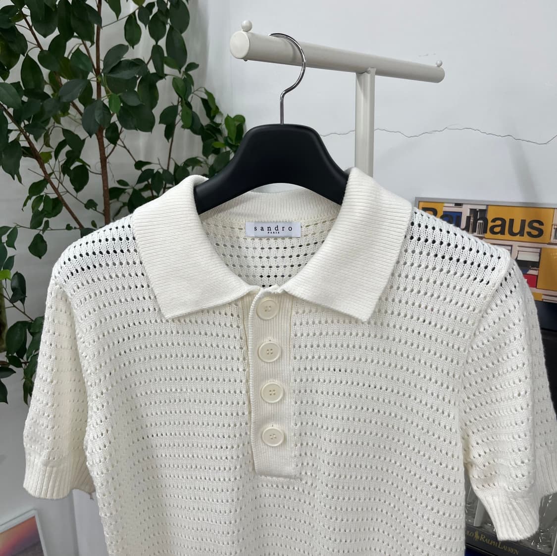 산드로 우먼 펀칭 반팔니트 S 상품이미지2
