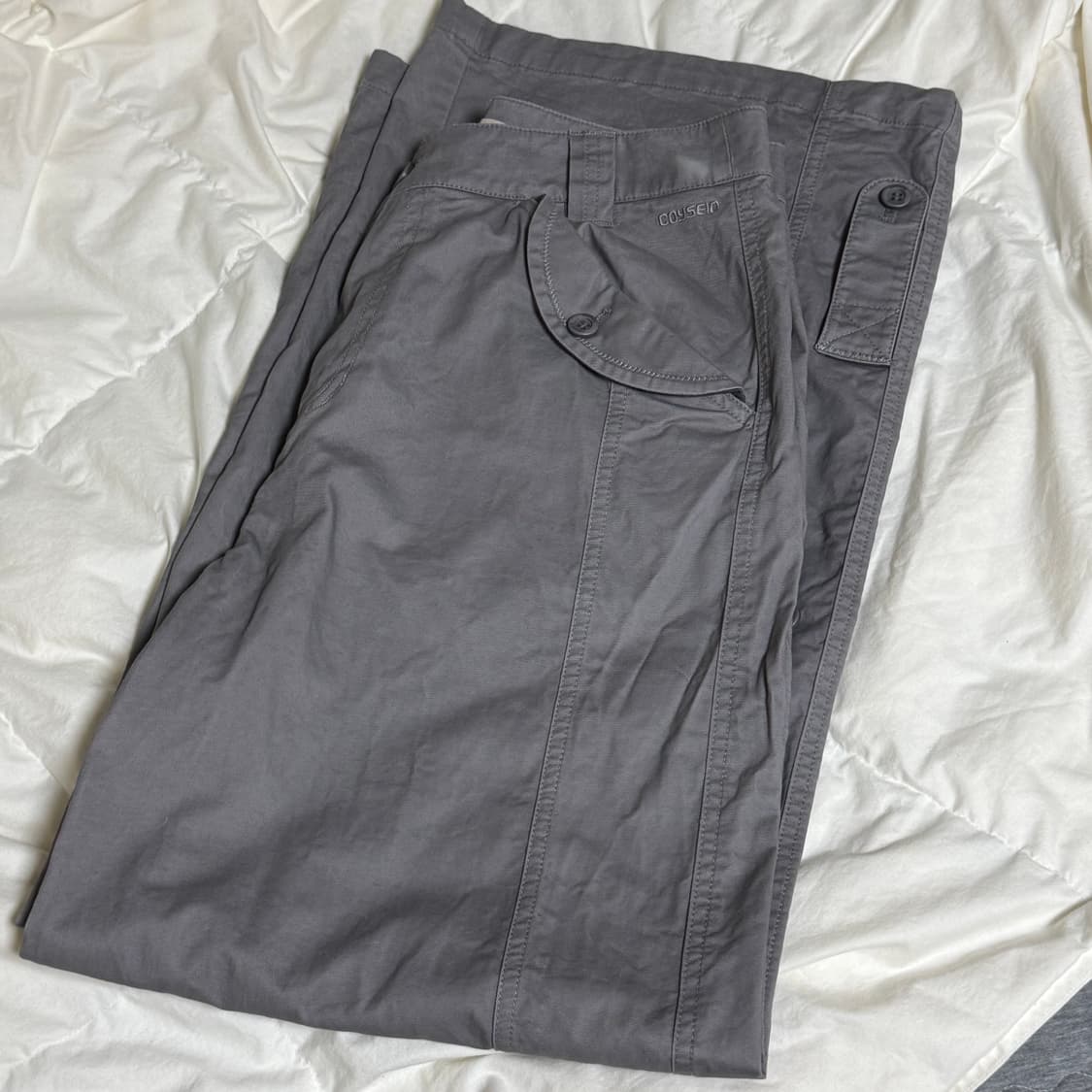 코이세이오 washed button tab pants grey 1사이즈 상품이미지3