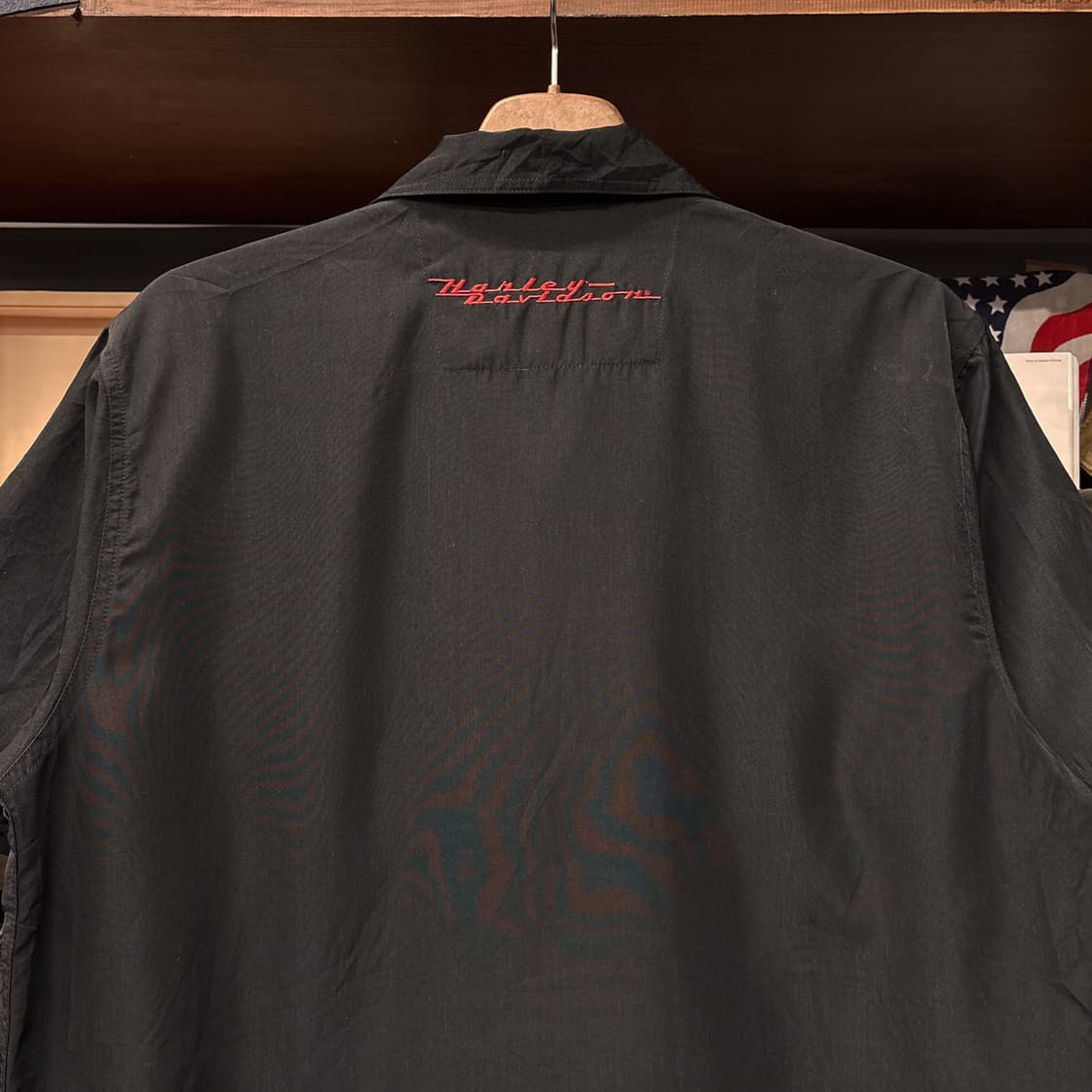 할리데이비슨 플레임 스컬 그래픽 하프 바이커 셔츠 N1075 상품이미지7