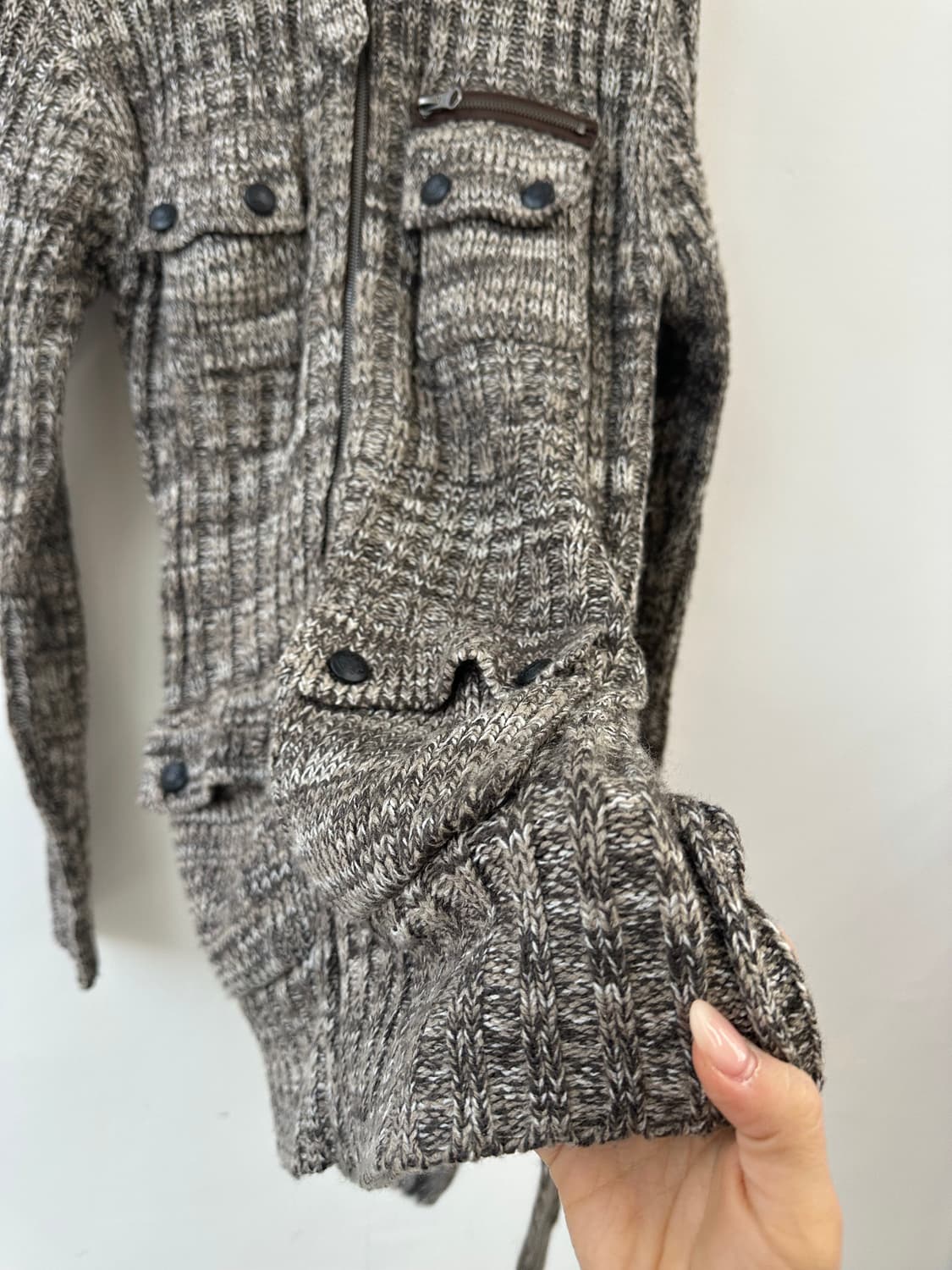 포켓니트집업 pocket knit zipup 상품이미지3