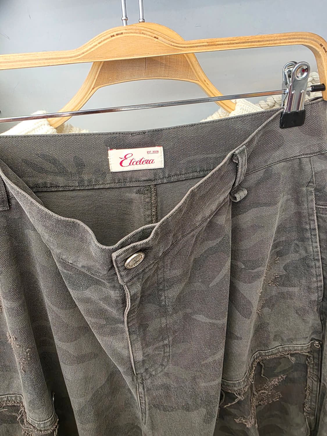 이티씨이 etce 디스트로이드 카고 팬츠 L 상품이미지5