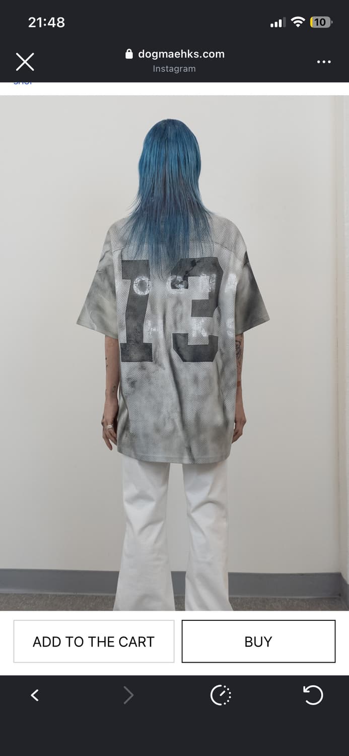 도그마엑스 오버사이즈 풋볼 져지 탑 그레이 상품이미지4