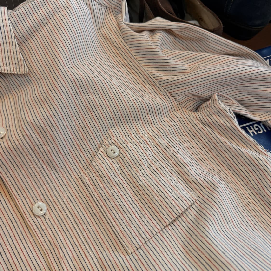 슈가 케인 워크 셔츠 스트라이프 L 사이즈 상품이미지6