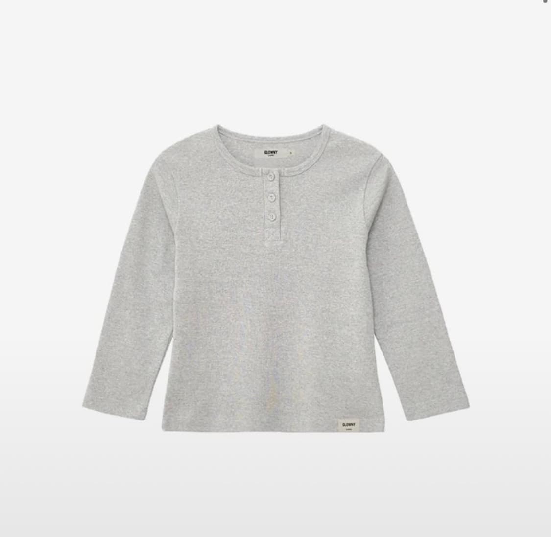 글로니 3/4 button fly tee ( 멜란지 그레이 ) L 상품이미지1