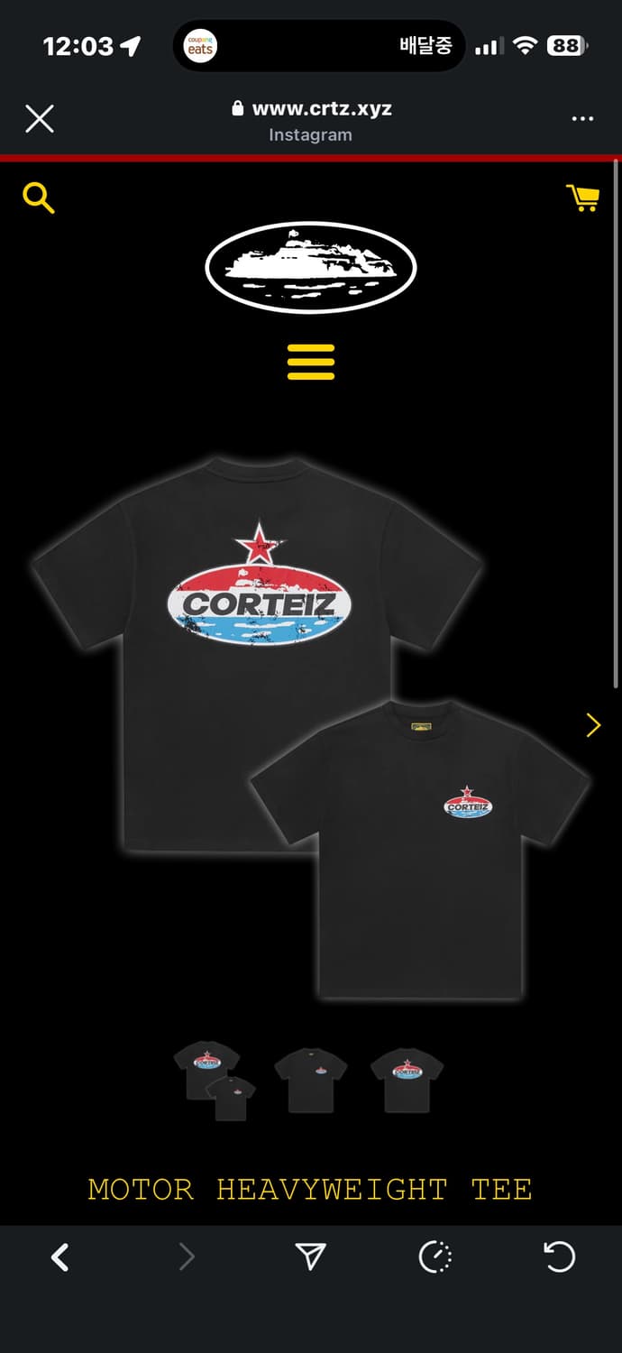 코르테이즈 corteiz 티셔츠 블랙 XL 새상품 상품이미지3