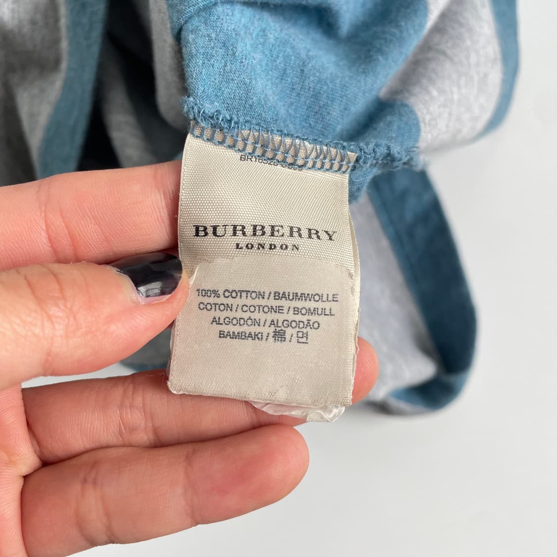 Burberry  버버리 크레스트 자수 단가라 럭비티 상품이미지5