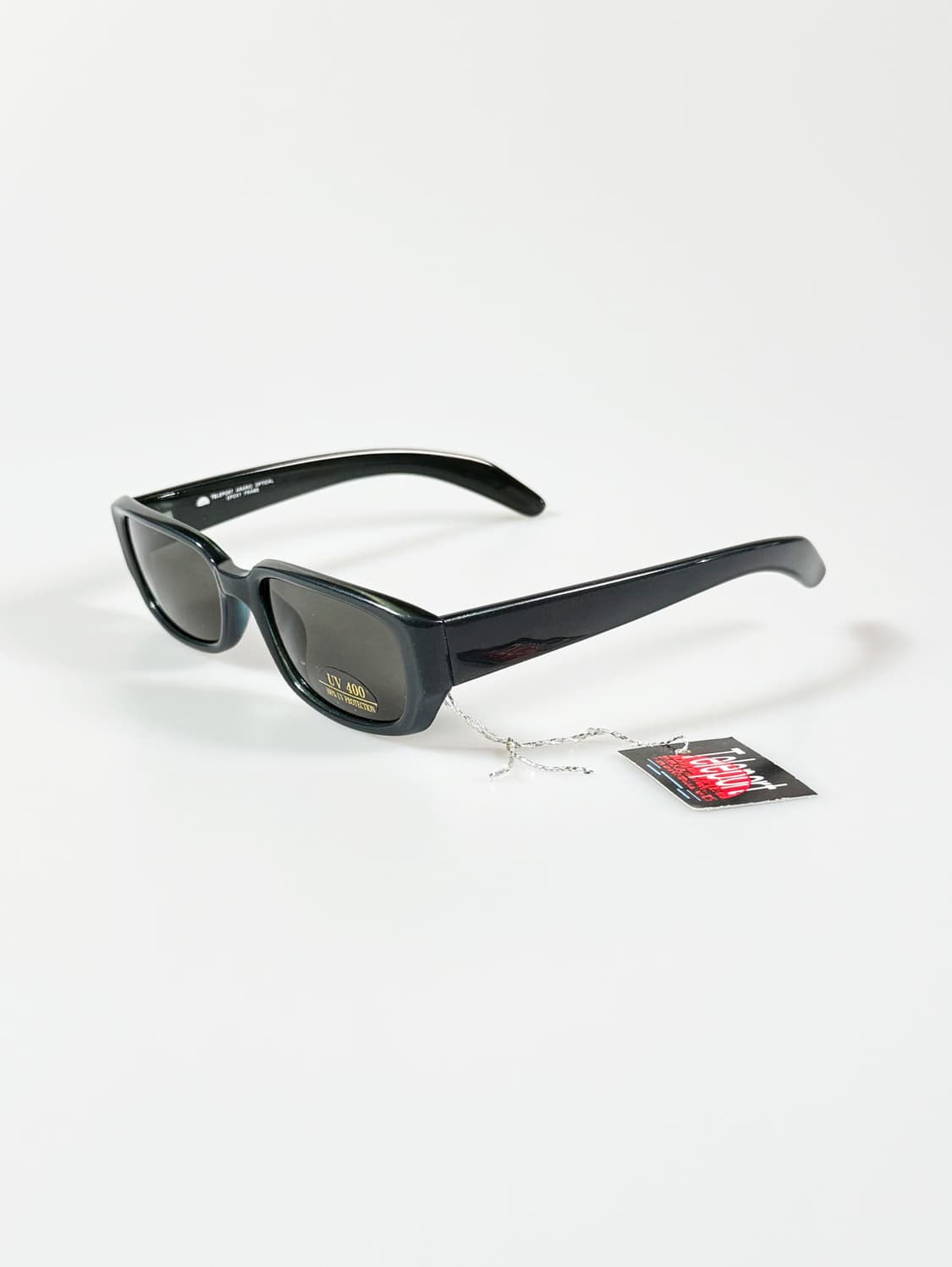 90s TELEPORT 딥그린 볼드 스퀘어 빈티지 선글라스 상품이미지3