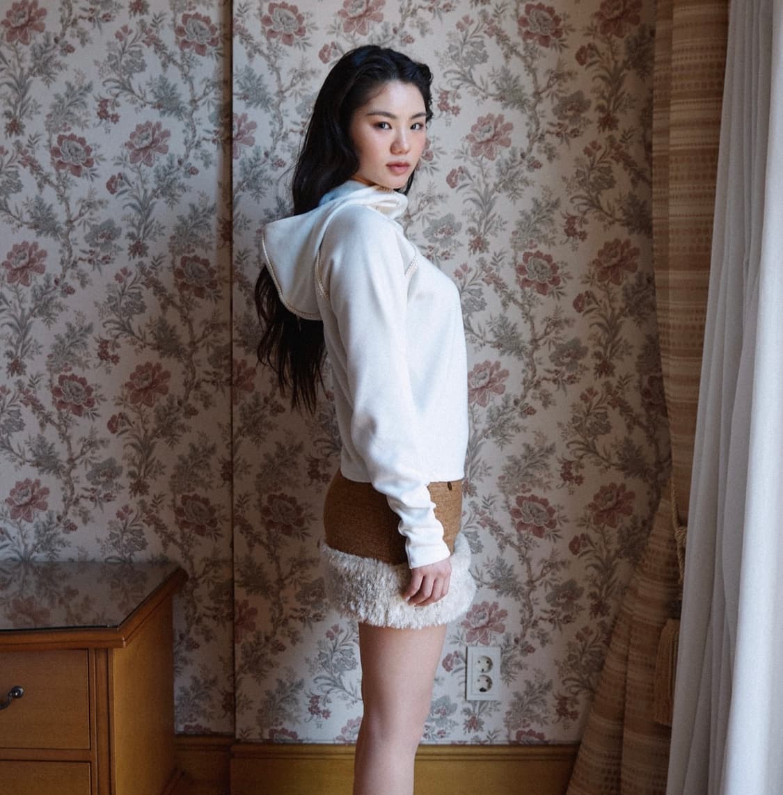 나비버스 베어 퍼 스커트 브라운 상품이미지2