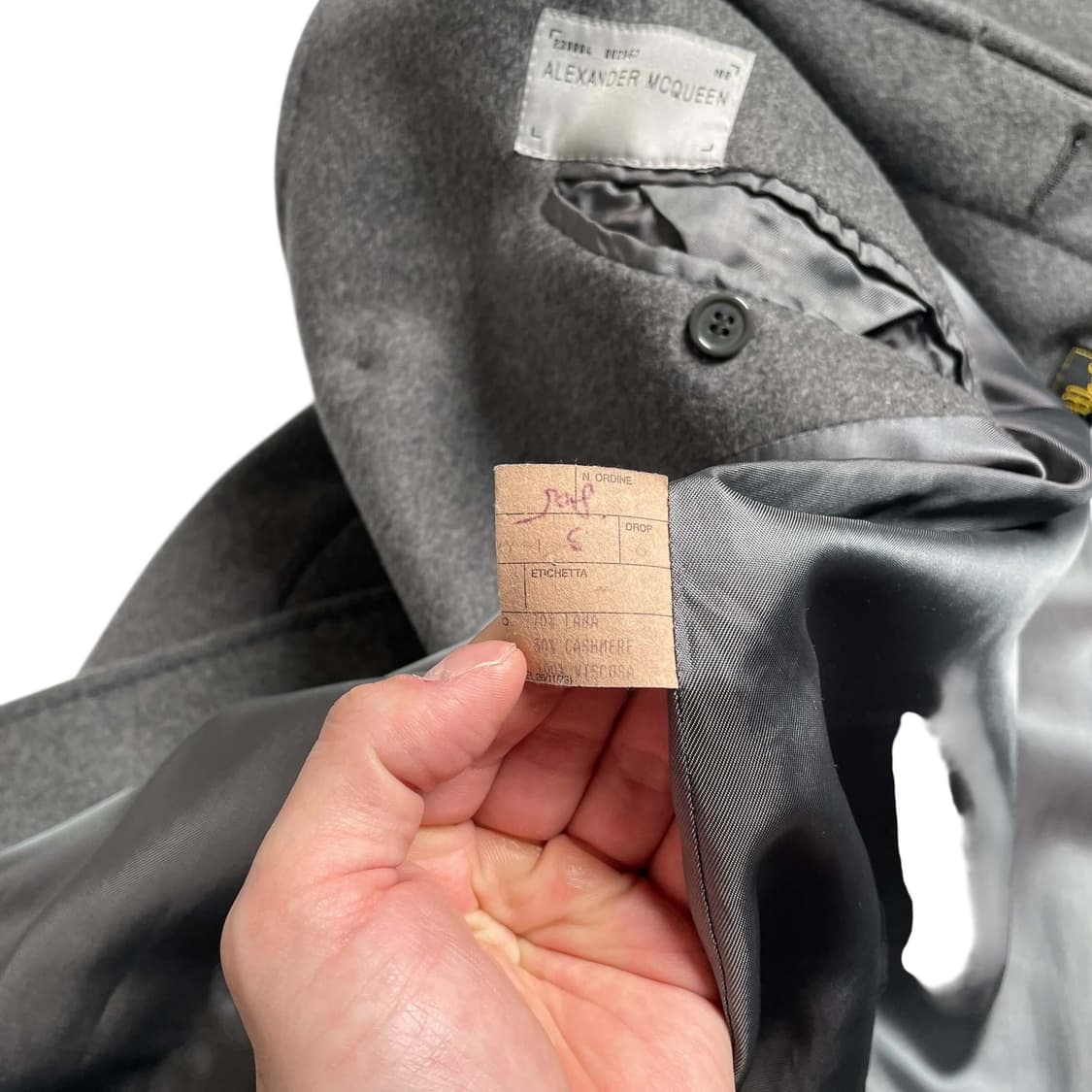 90's 알렉산더 맥퀸 울 캐시미어 코트 (italy)   상품이미지8