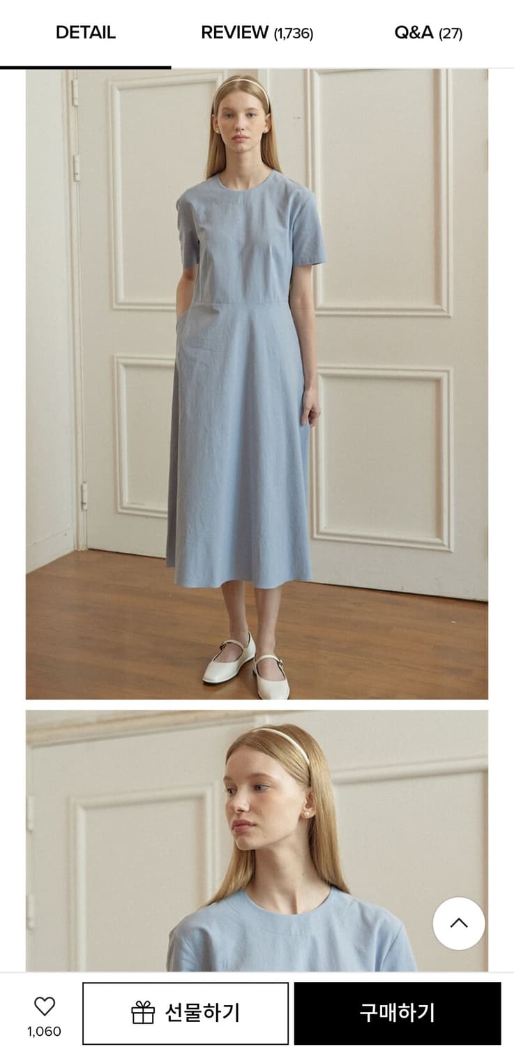 (새상품) 논로컬 린넨 원피스 상품이미지5