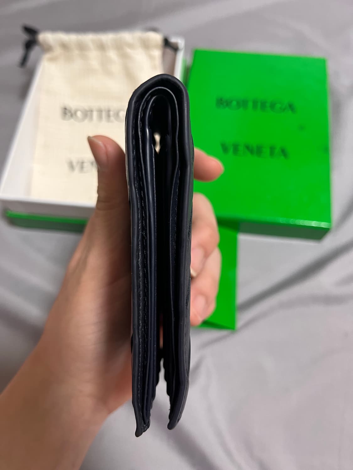 [풀박스]보테가베네타 인트레치아토 반지갑 블랙 상품이미지6