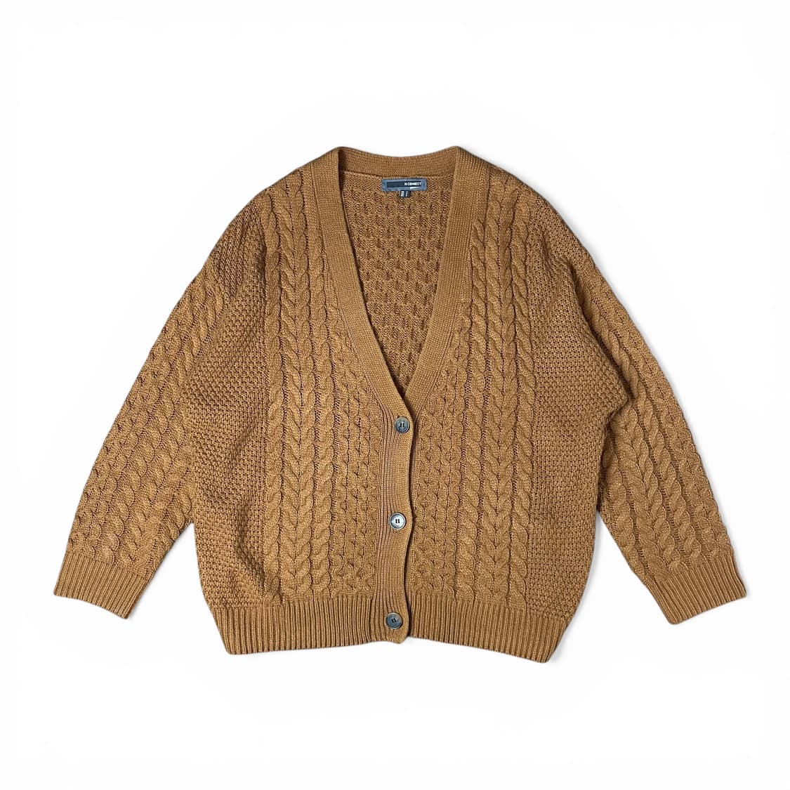 에이치커넥트 브라운 케이블 니트 가디건 상품이미지1