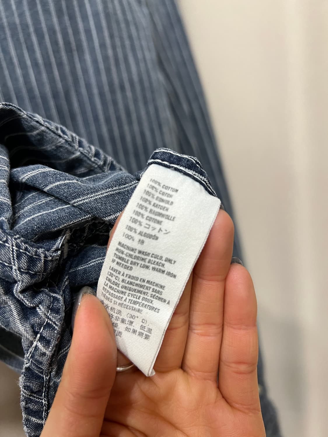 아베크롬비 머슬핏 스트라이프 데님셔츠  상품이미지7