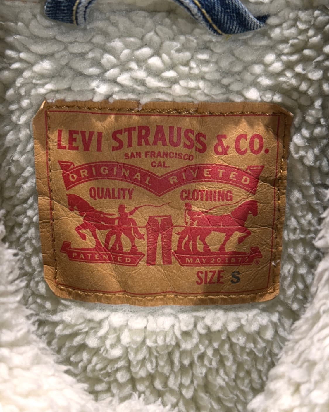 S 리바이스 쉐르파 양털 트러커 데님자켓 상품이미지5